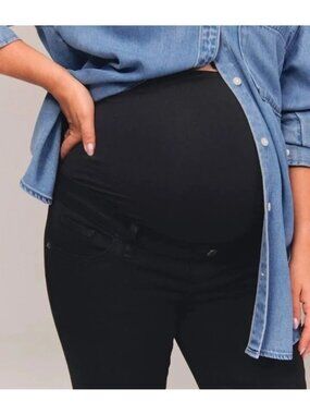 Abercrombie and Fitch Maternity The Super Skinny Ankle Jean Black